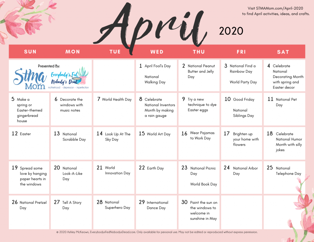 Fun Family Activities for April 2020 – STMAmom.com